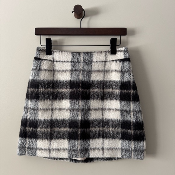 NWT KATE SPADE WOODLAND CHECK MINI SKIRT SIZE 4 BLAZE TRAIL PUMICE - Picture 1 of 6
